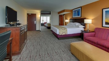 Desk, blackout curtains, iron/ironing board, free cots/infant beds