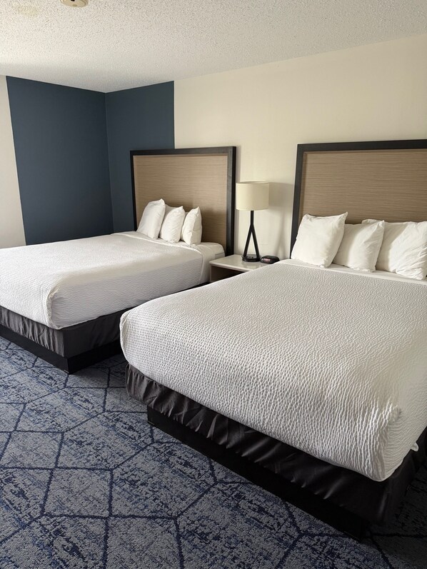 Room, 2 Double Beds, Non Smoking | Premium bedding, desk, iron/ironing board, free cribs/infant beds