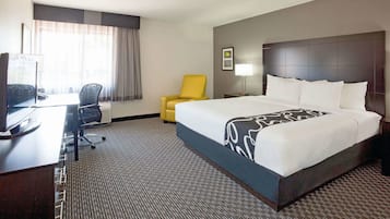 Premium bedding, desk, blackout curtains, iron/ironing board