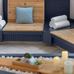 Couples treatment rooms, sauna, hot tub, steam room, body treatments