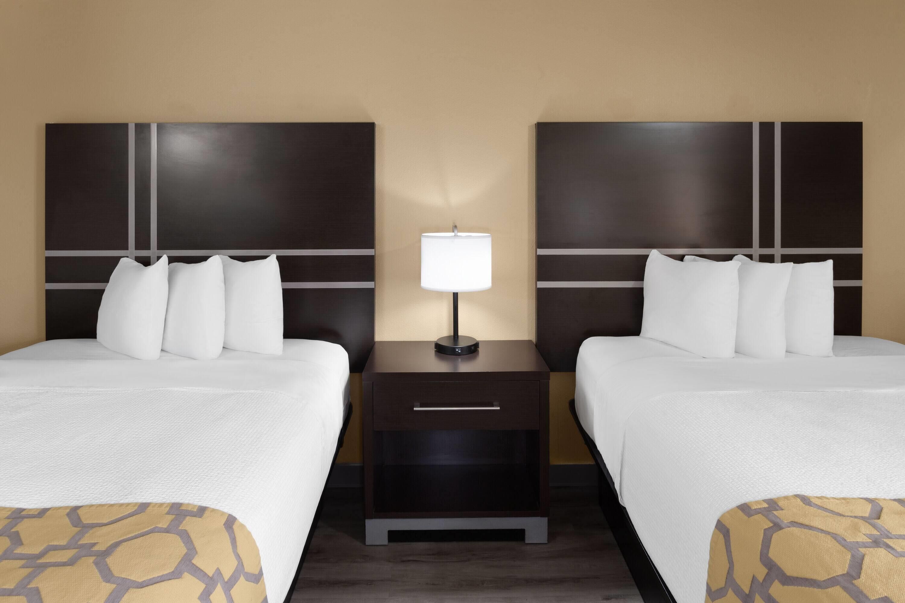 hypo-allergenic bedding, desk, blackout curtains, soundproofing