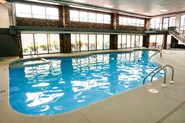 Indoor pool, open 7:00 AM to 11:00 PM, sun loungers