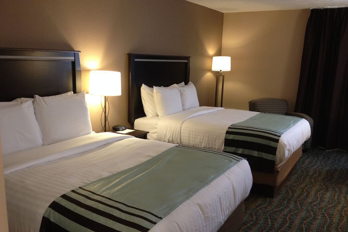 Premium bedding, desk, blackout curtains, iron/ironing board