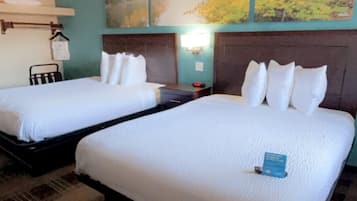 Premium bedding, desk, blackout drapes, iron/ironing board
