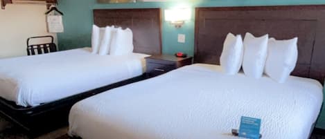 Premium bedding, desk, blackout drapes, iron/ironing board