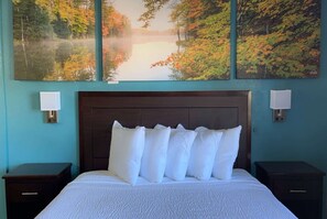Ropa de cama de alta calidad, escritorio, cortinas opacas