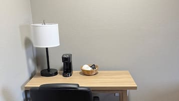 Blackout drapes, iron/ironing board, rollaway beds, free WiFi