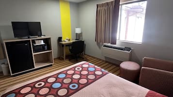 Blackout curtains, iron/ironing board, rollaway beds, free WiFi