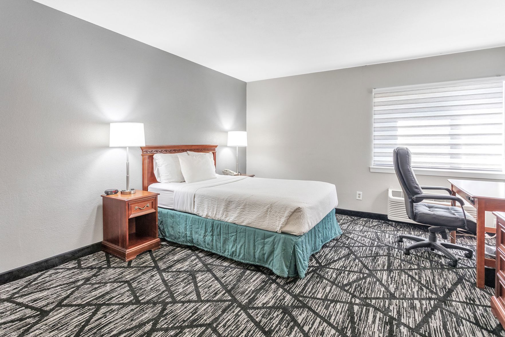 Premium bedding, desk, soundproofing, iron/ironing board