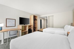 Room, 2 Queen Beds, Accessible (Mobility & Hearing, Roll-in Shower) | Premium bedding, individually decorated, individually furnished, desk - Spark by Hilton Chattanooga Downtown (Chattanooga)