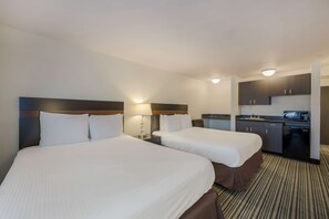 Standard Room, 2 Queen Beds, Non Smoking (Larger Room) | 1 bedroom, in-room safe, desk, laptop workspace