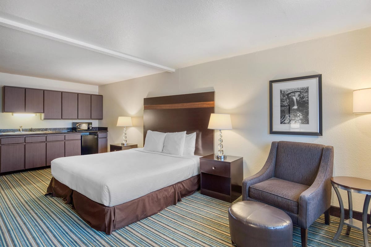 Standard Room, 1 King Bed, Accessible, Non Smoking (Larger Room) | In-room safe, desk, laptop workspace, iron/ironing board