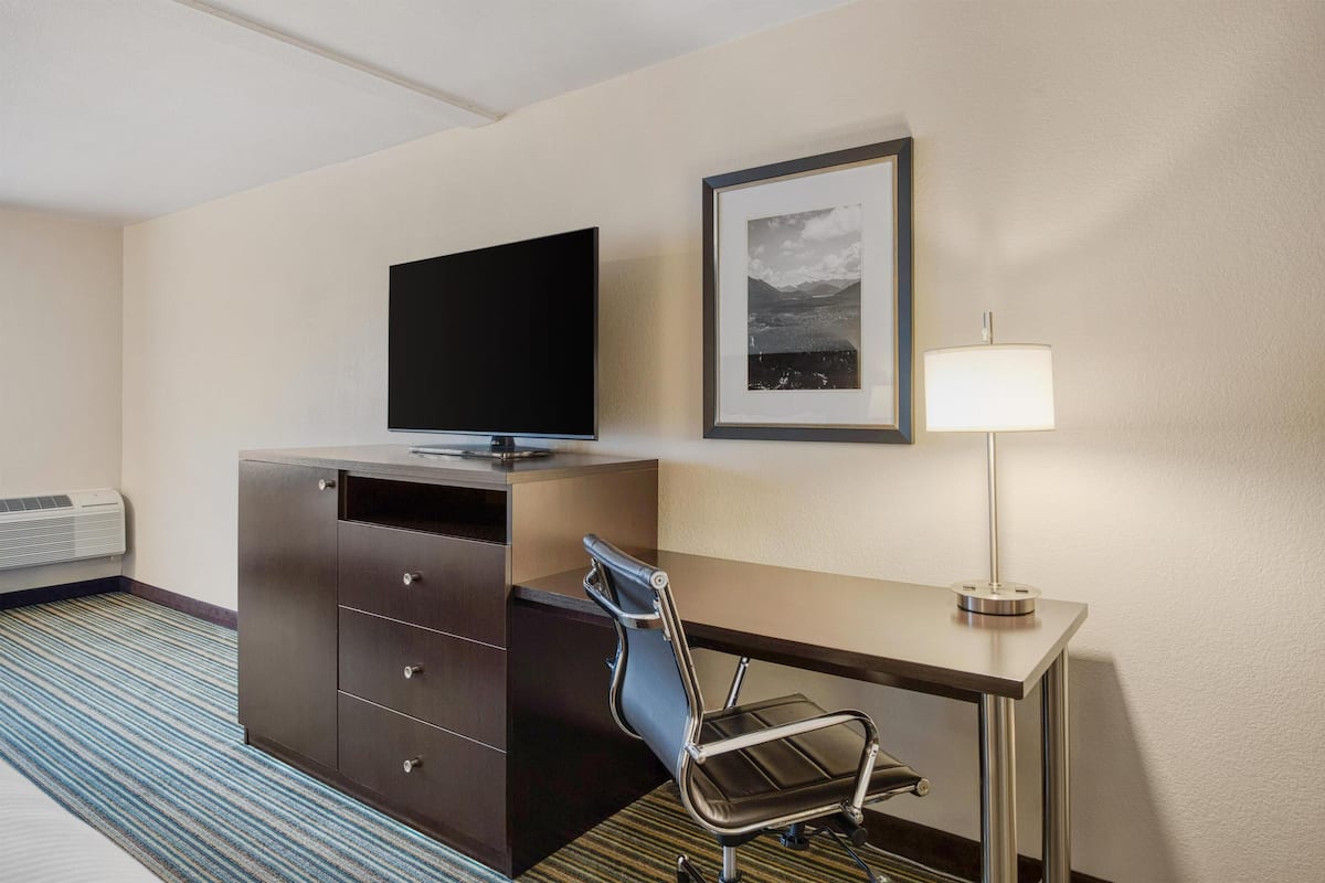 Standard Room, 2 Queen Beds, Accessible, Non Smoking | In-room safe, desk, laptop workspace, iron/ironing board