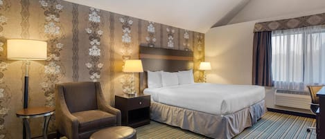 Standard Room, 1 King Bed, Non Smoking (Larger Room) | In-room safe, desk, laptop workspace, iron/ironing board