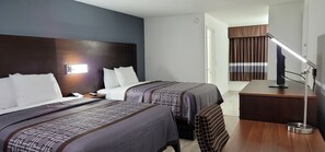 Standard Double Room, 2 Queen Beds | Desk, blackout drapes, iron/ironing board, free WiFi