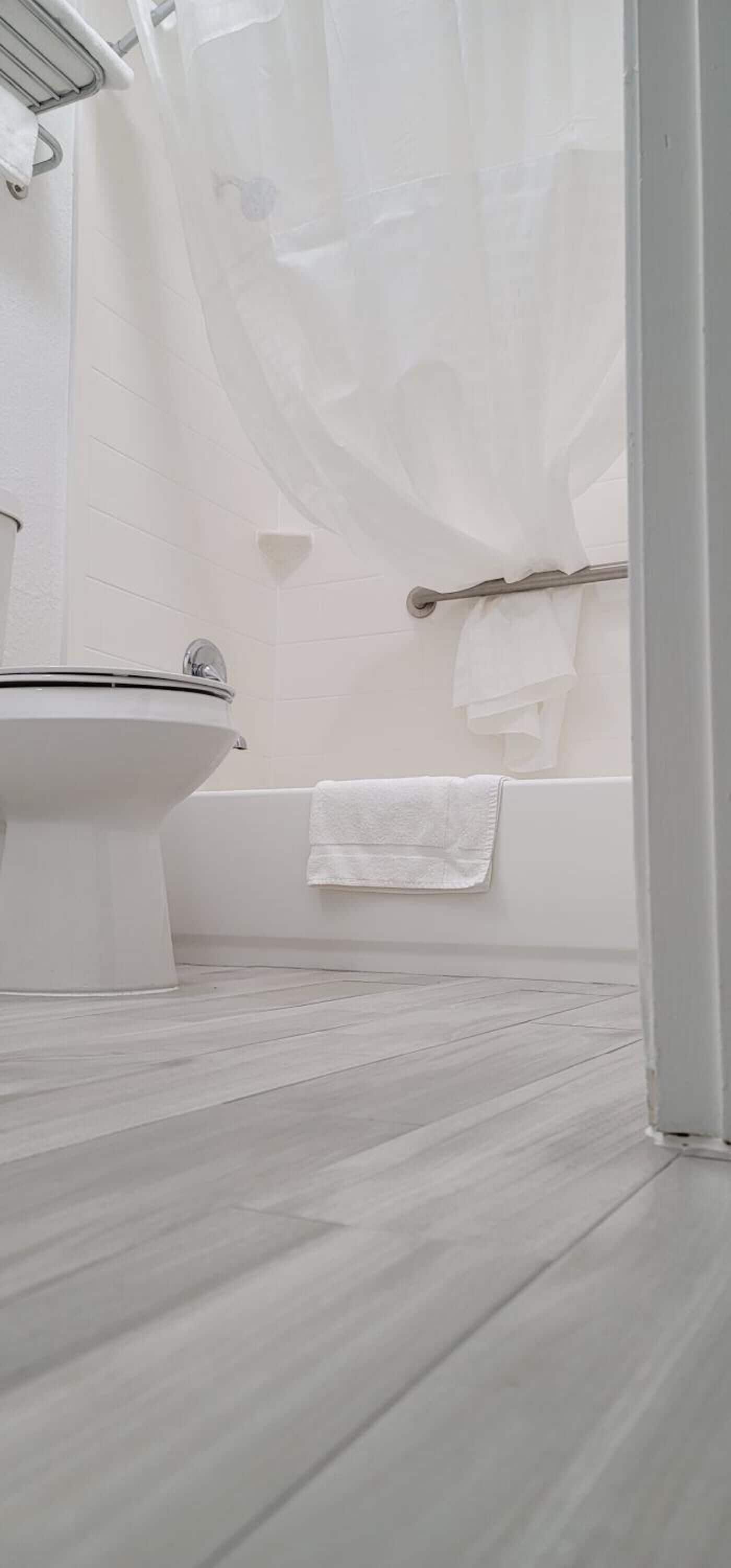 ฝักบัวในอ่างอาบน้ำ, ไดร์เป่าผม, ผ้าเช็ดตัว