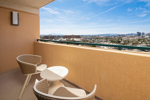 In-room safe, desk, laptop workspace, blackout curtains