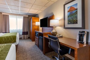 Double Room, 2 Queen Beds | Pillowtop beds, desk, laptop workspace, iron/ironing board