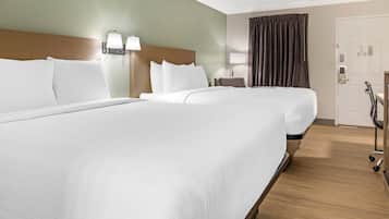 Room, 2 Queen Beds, Non Smoking | Premium bedding, desk, blackout curtains, iron/ironing board