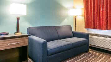 Literie de qualité supérieure, bureau, rideaux occultants