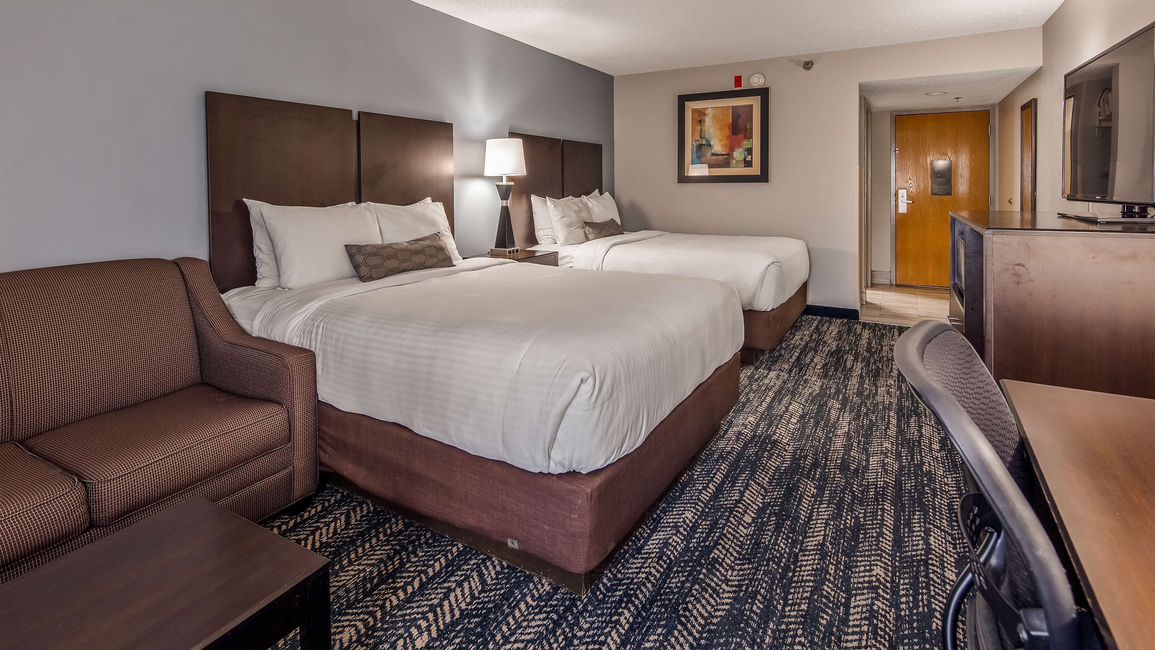 Standard Room, 2 Queen Beds, Non Smoking, Refrigerator | Egyptian cotton sheets, premium bedding, down duvets, pillow-top beds