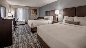 Standard Room, 2 Queen Beds, Non Smoking, Refrigerator | Egyptian cotton sheets, premium bedding, down comforters, pillowtop beds