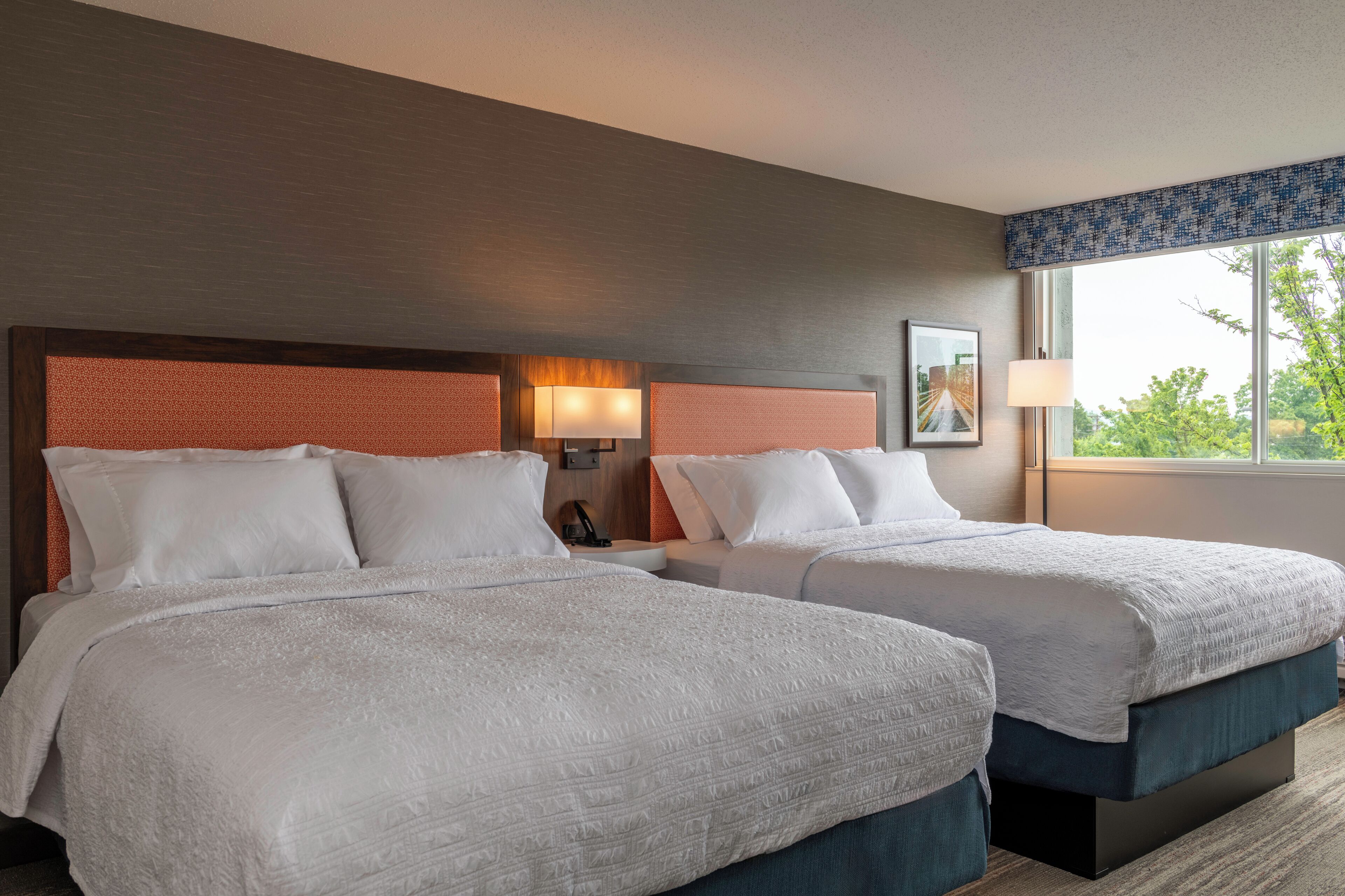 room, 2 queen beds, refrigerator | premium bedding, pillow-top beds, desk, laptop workspace