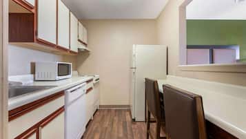 Deluxe Studio, 2 Queen Beds, Non Smoking | Private kitchen | Full-size fridge, microwave, stovetop, coffee/tea maker