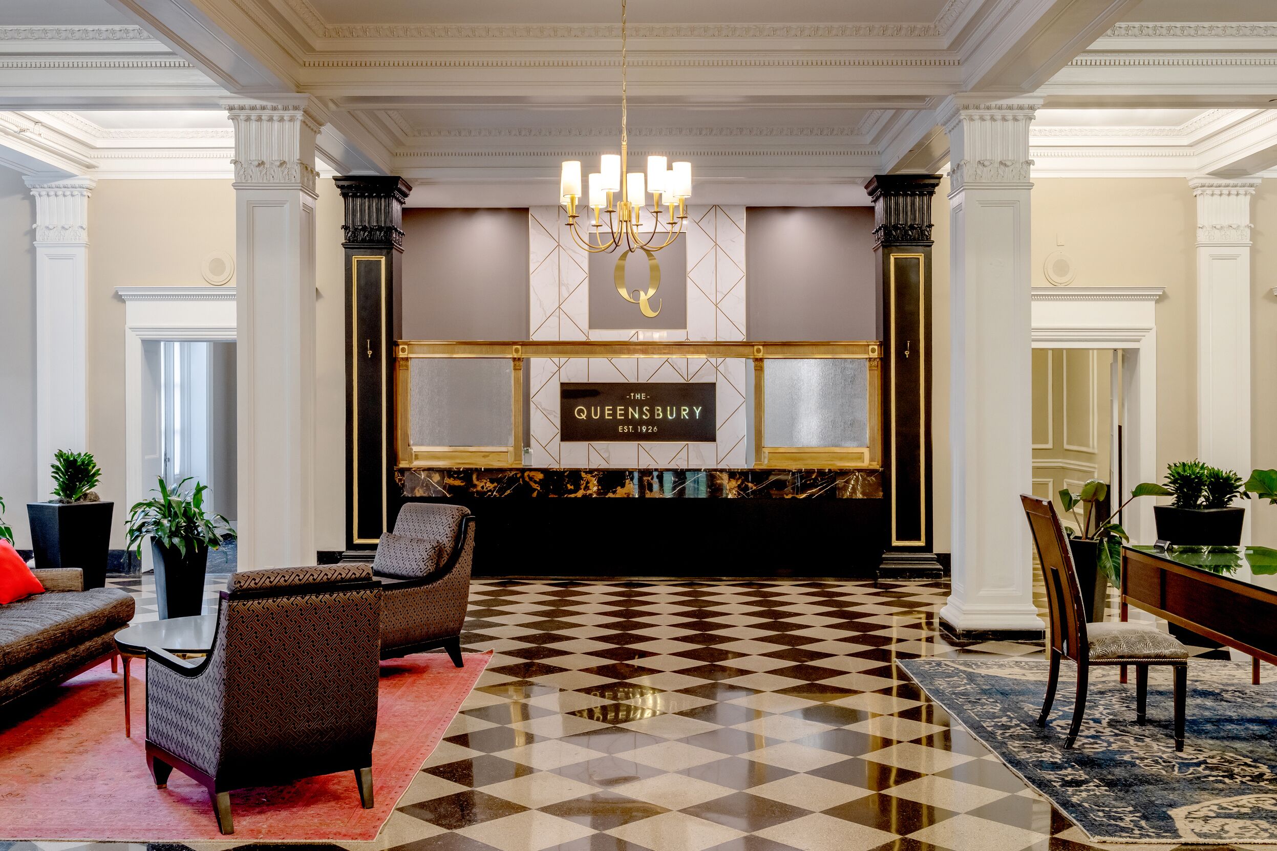 Mostrador para check-in y check-out