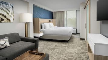 1 bedroom, premium bedding, pillowtop beds, desk