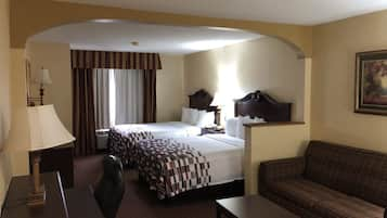 Suite, Multiple Beds, Non Smoking | Desk, laptop workspace, blackout drapes, iron/ironing board