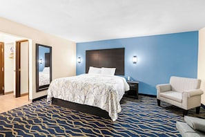 Suite, 1 King Bed, Non Smoking | Desk, blackout drapes, iron/ironing board, free cribs/infant beds