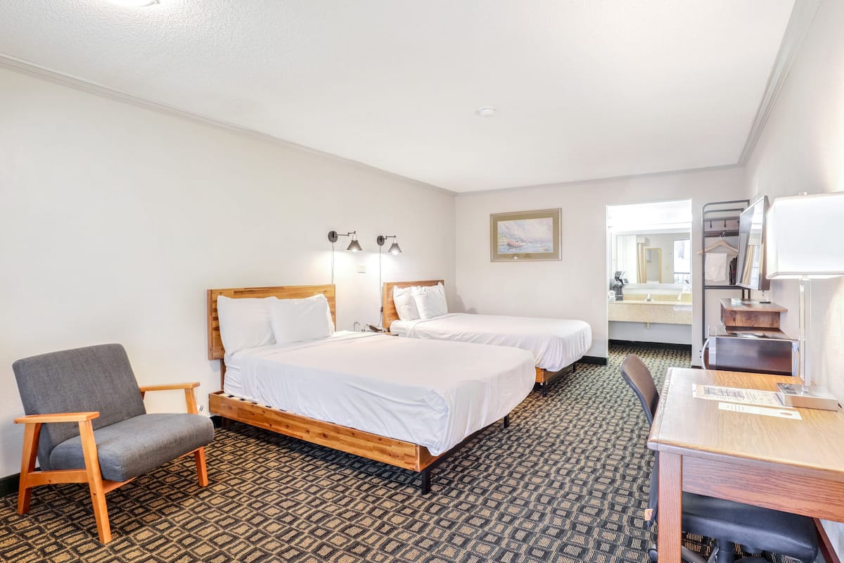 Standard Room, 2 Double Beds, Non Smoking | Desk, iron/ironing board, free cribs/infant beds, free WiFi