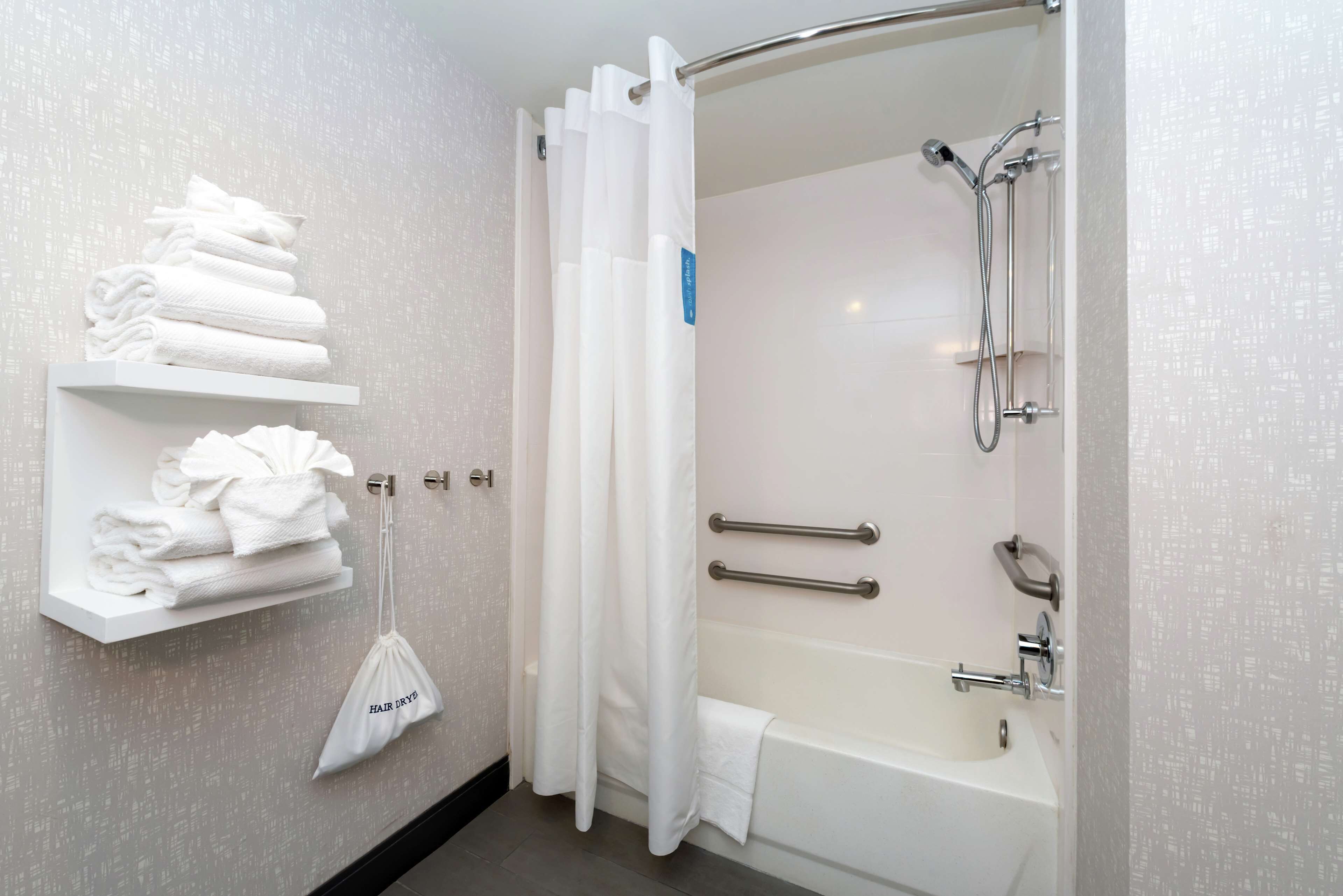 room, 1 king bed, accessible, bathtub | bathroom | combined shower/bathtub, free toiletries, hair dryer, towels