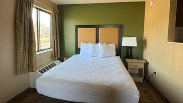 Individually decorated, individually furnished, desk, laptop workspace