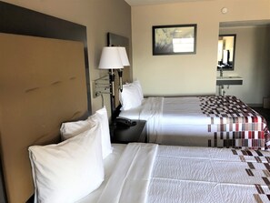 1 bedroom, desk, laptop workspace, blackout curtains