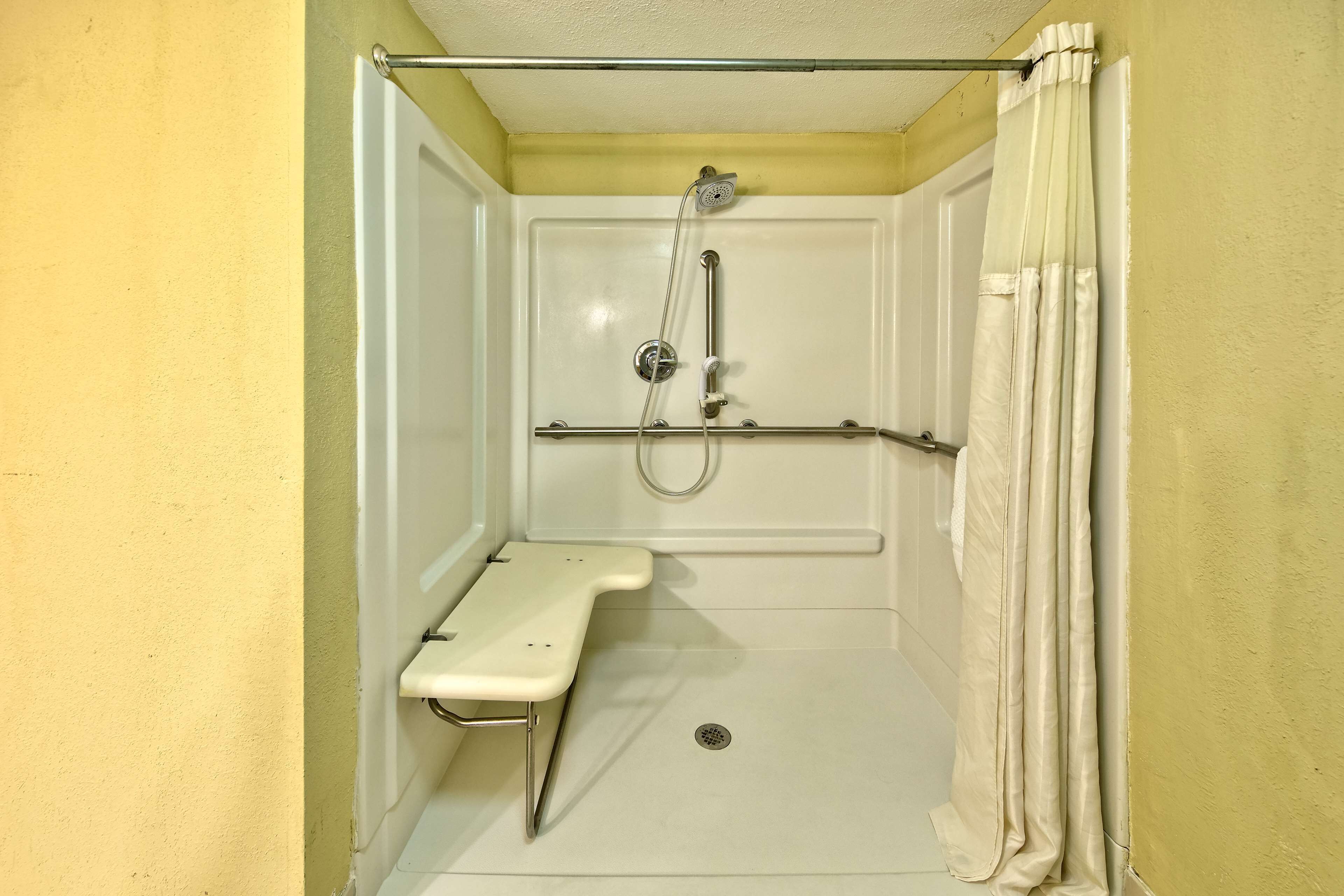 room, 1 queen bed, accessible (mobility & hearing, roll-in shower) | bathroom shower