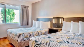 Desk, free WiFi, bed sheets