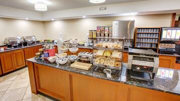 Free daily buffet breakfast