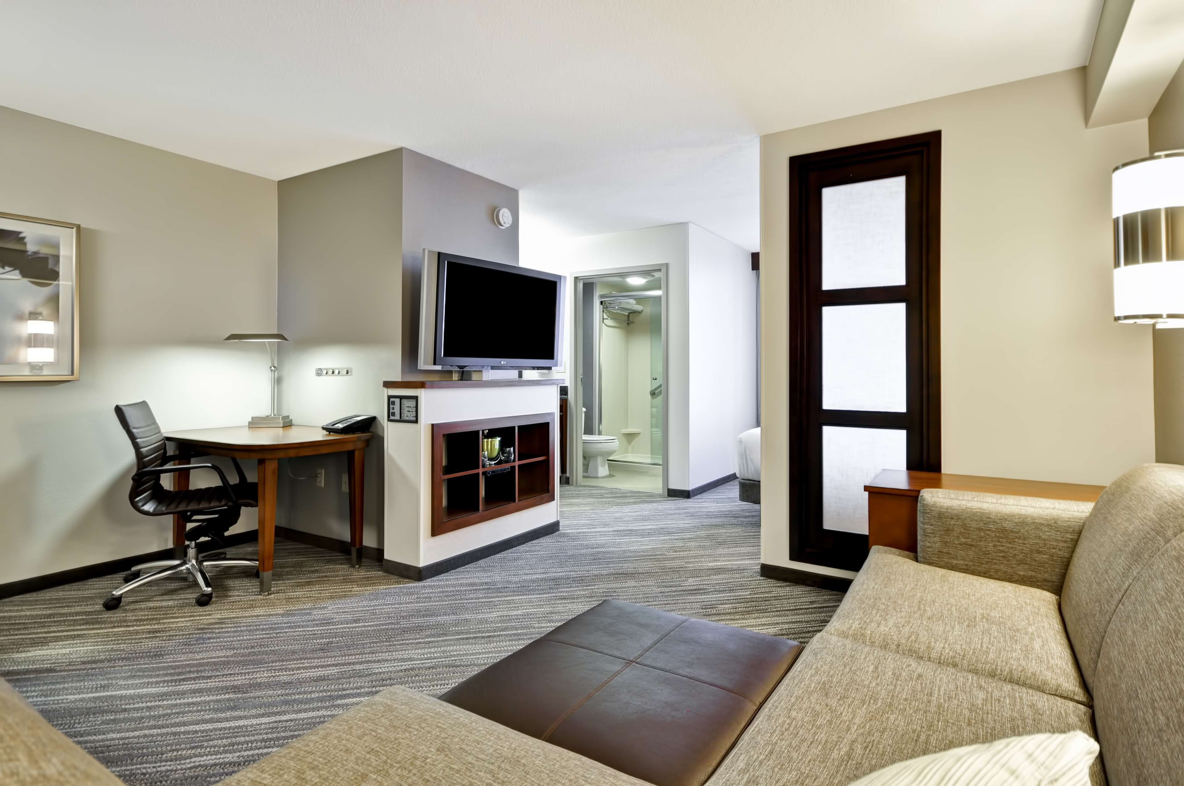In-room safe, desk, laptop workspace, blackout curtains