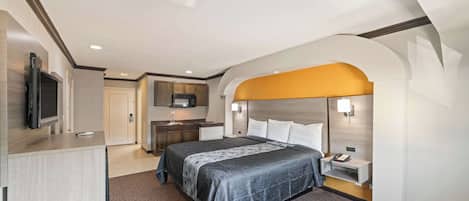 Room, 1 King Bed, Non Smoking, Kitchenette | Blackout drapes, iron/ironing board, cribs/infant beds, rollaway beds