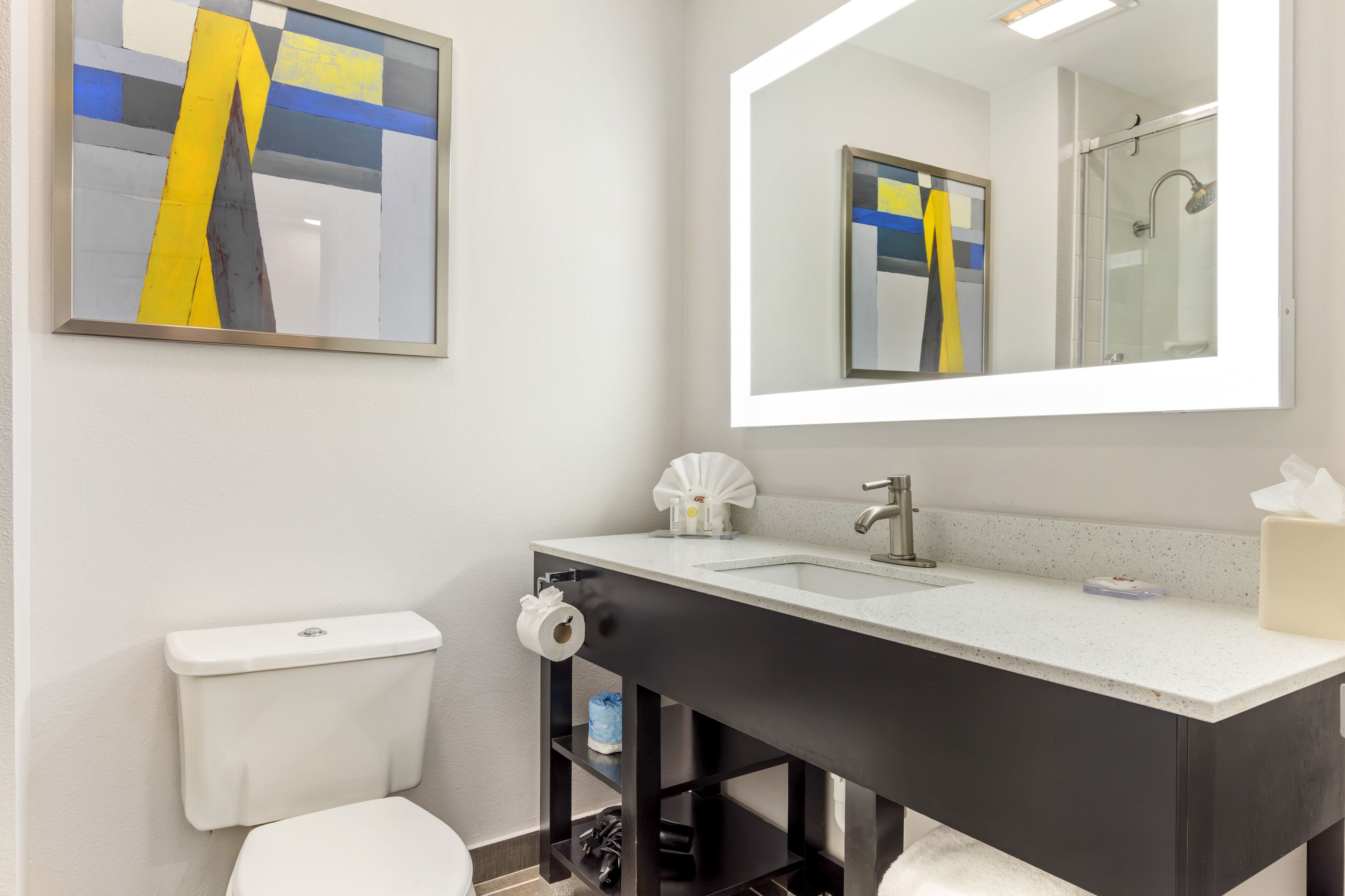 standard room, 1 king bed, non smoking | bathroom | combined shower/bathtub, free toiletries, hair dryer, towels