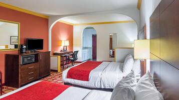 Suite, 2 Queen Beds, Non Smoking (Upgrade) | Desk, soundproofing, iron/ironing board, free cribs/infant beds