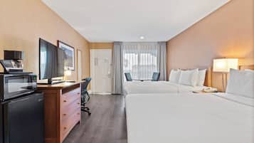 Standard Room, 2 Queen Beds | Premium bedding, down comforters, desk, blackout drapes