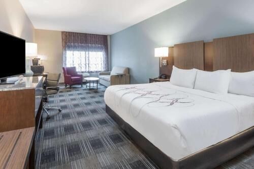 Hypo-allergenic bedding, pillow-top beds, desk, laptop workspace