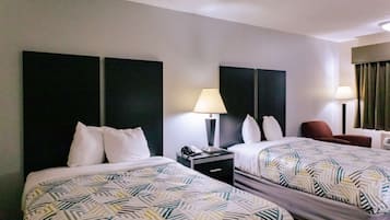 Individually furnished, desk, laptop workspace, blackout drapes