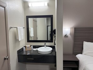 Deluxe Room, 2 Queen Beds, Non Smoking | Bathroom | Combined shower/tub, free toiletries, towels, soap