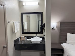 Deluxe Room, 2 Queen Beds, Non Smoking | Bathroom | Combined shower/tub, free toiletries, towels, soap