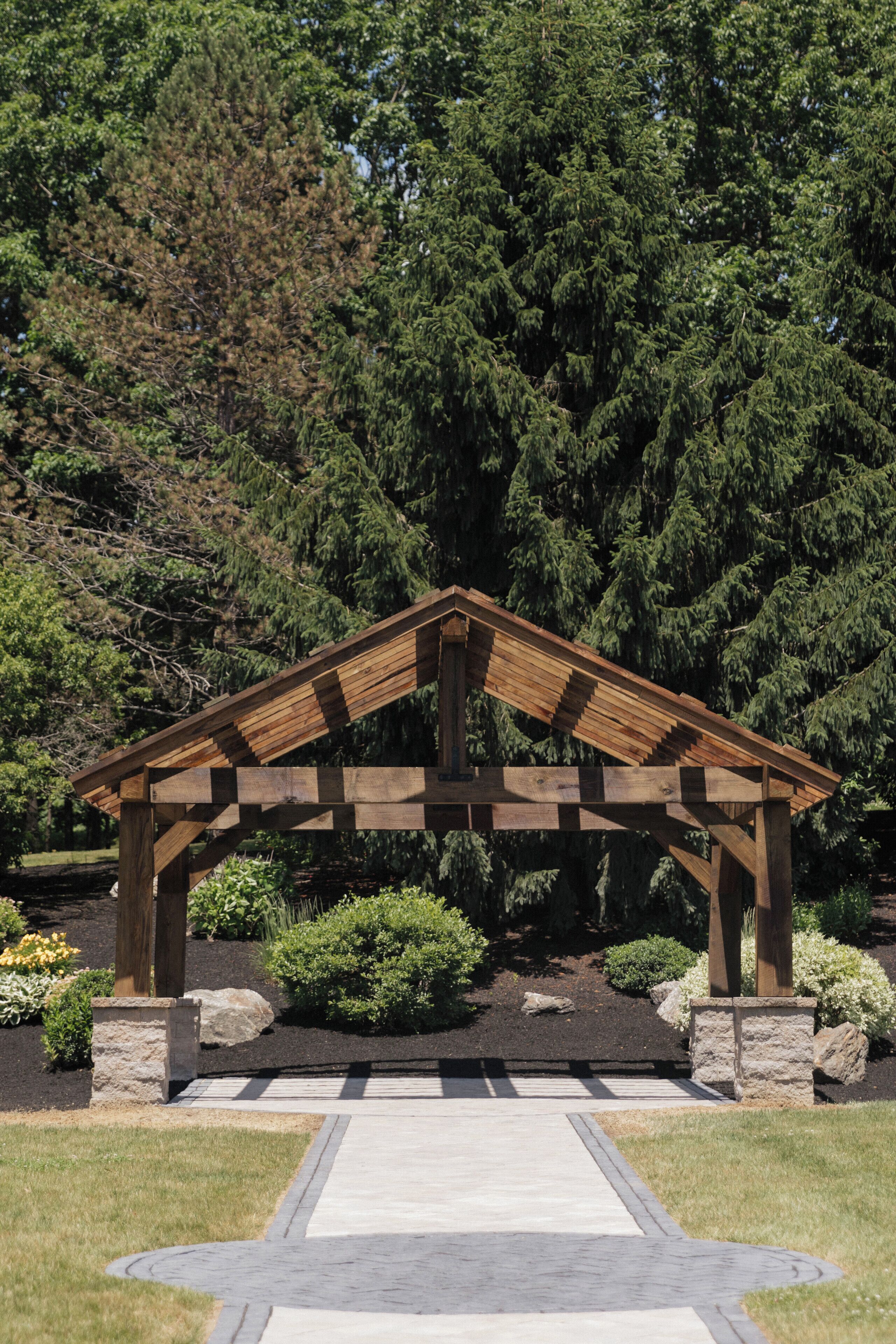 Outdoor wedding area