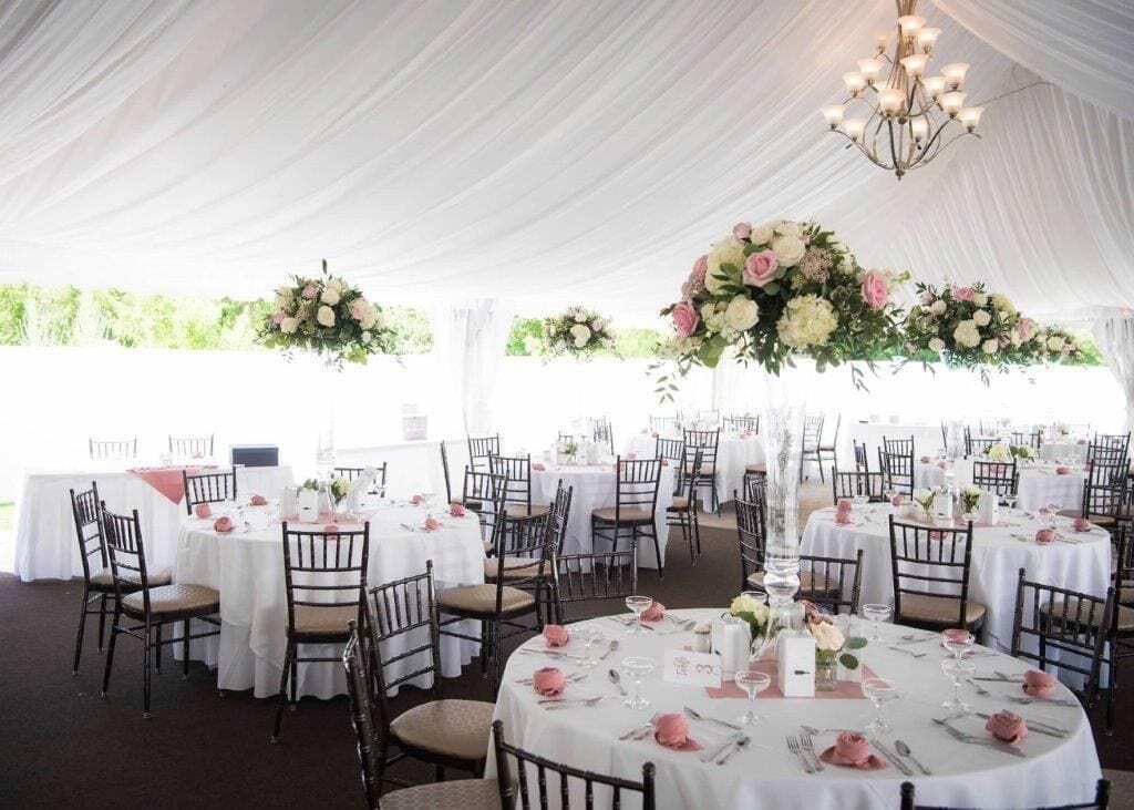 outdoor wedding area